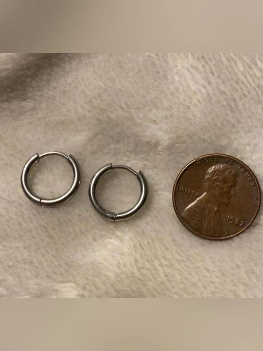 Classic Silver Huggie Hoop Earrings - Set of 2